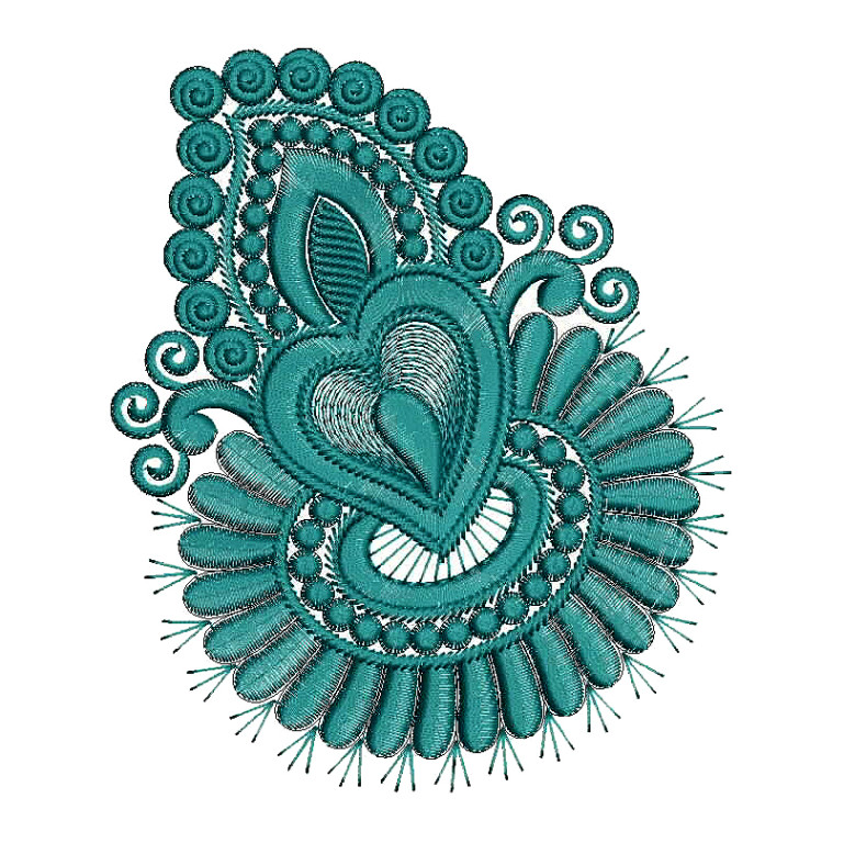 Heart Emboidery Applique Design 25808