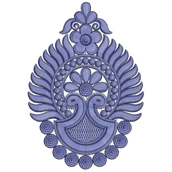 Crown Style Applique Embroidery Design 25812