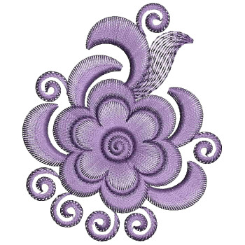 Floral Applique Machine Embroidery 25816