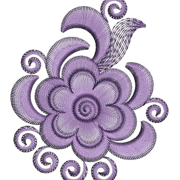 Floral Applique Machine Embroidery 25816