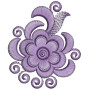 Floral Applique Machine Embroidery 25816