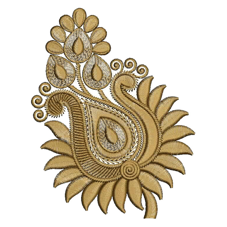 Floral Applique Embroidery Design 25818