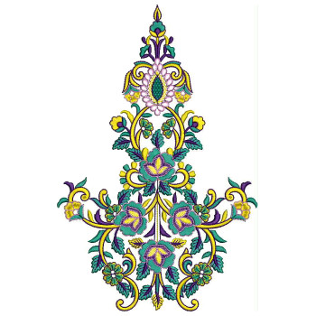 Flower Pot Applique Embroidery Design 25837