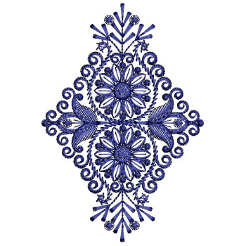 Lotus Flower Applique Embroidery Design 25845