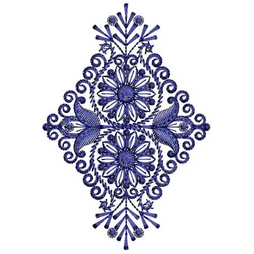 Lotus Flower Applique Embroidery Design 25845