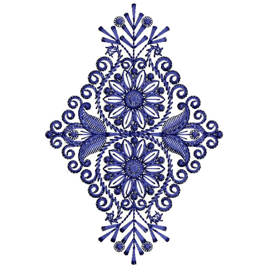 Lotus Flower Applique Embroidery Design 25845