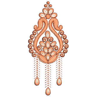 Jacobean Style Applique Embroidery Design 25846