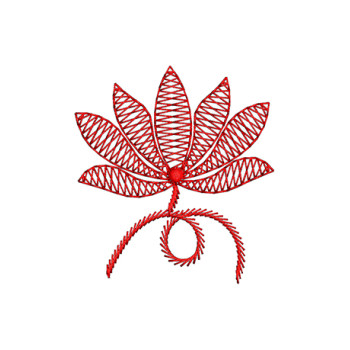 Machine Embroidery Lotus Design 26441