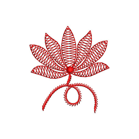 Machine Embroidery Lotus Design 26441