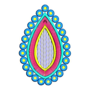 Oval Diamond Shaped Applique Design
