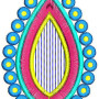 Oval Diamond Shaped Applique Design
