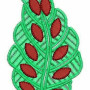 Embroidery Design Of Green Leaf
