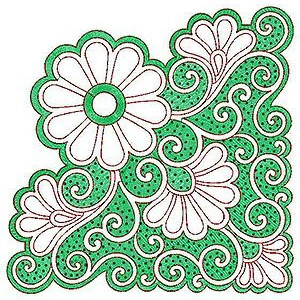 Farasha Corner Embroidery Design
