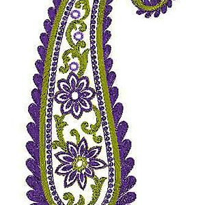 Cording Paisley | Sequin Paisley Embroidery Design 2790