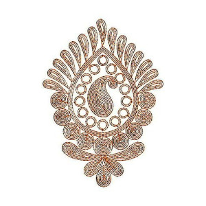 Bridal Bead Stone | Cording Embroidery Design