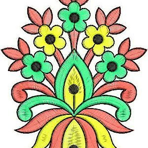 Coat Dress Applique Embroidery Design