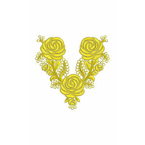 Rose Applique Embroidery Design 30084