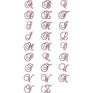 Metal Thread Alphabet 30154 Download | 26 Designs