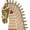 Tribal Horse Head Motif Embroidery Design