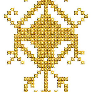 Cross Stitch Applique Embroidery Pattern