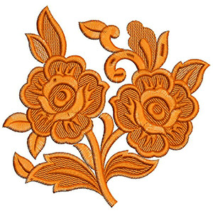 Floral Applique Embroidery Design 30414