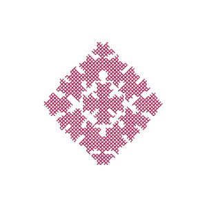 Cross Stitch Applique Embroidery Design