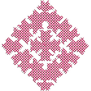 Cross Stitch Applique Embroidery Design