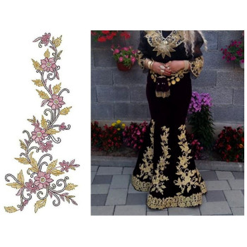 Cording Applique Embroidery Design