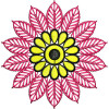 Star Flower Embroidery Design