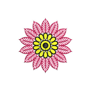 Star Flower Embroidery Design