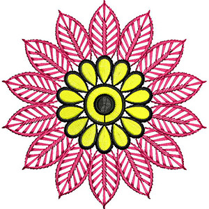 Star Flower Embroidery Design