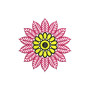 Star Flower Embroidery Design