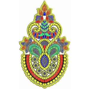 Walima Dress Embroidery Design 3135