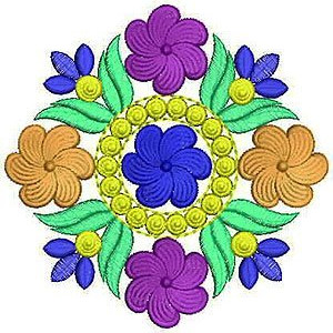 Colorfull Sleeveless Dress | Applique Design