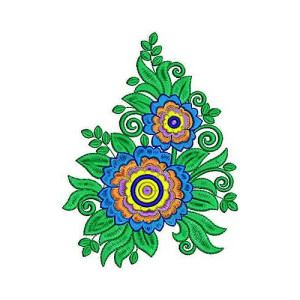 Designer Scarf Embroidery Design