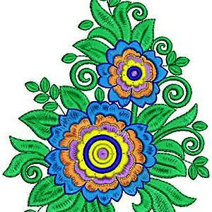 Designer Scarf Embroidery Design