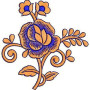 Rose Leaf Applique Embroidery Design