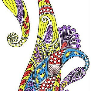 Wall Painting Embroidery Design