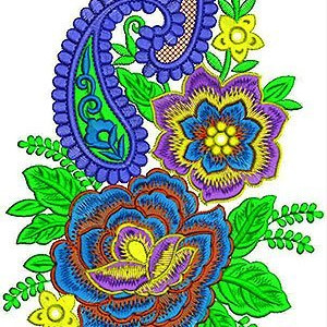 Rose Floral Garment Embroidery Design