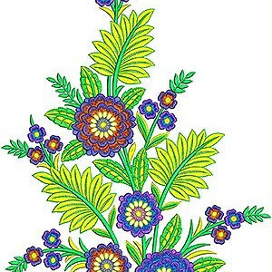 Flower Pot Wall ART Embroidery Design