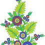Flower Pot Wall ART Embroidery Design