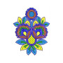 Ethnic Leather Handbag Patch Embroidery Design