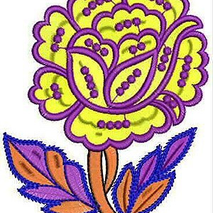 Red Rose Embroidery Applique Design