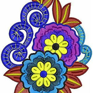 Renaissance Pattern Applique Embroidery Design
