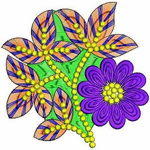 Moroccan Embroidery Style Applique Design