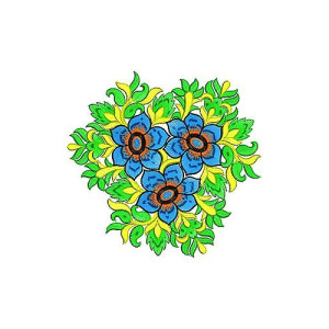 Daisy Purse Cording Embroidery Design