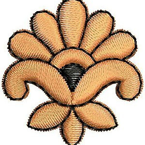 Retro Flower Embroidery Applique Design