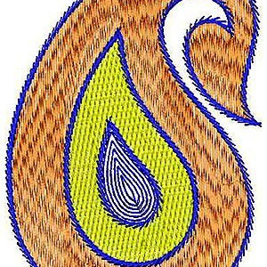 Smart Work Embroidery Paisley Applique Design