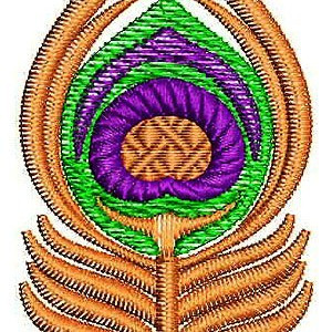 Stylized Ocellus Peacock Feather