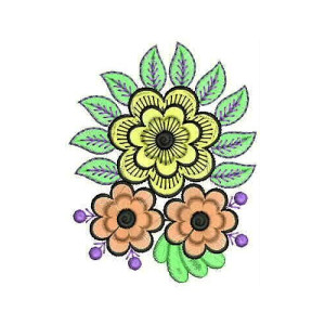 French Girl Dress Embroidery Applique Design